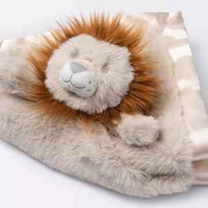 Cloud Island Plush Lion Security Blanket - Cream and Brown
